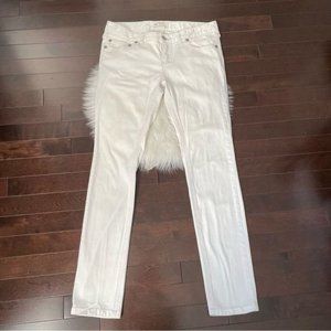 Free People White Slim Straight Jeans Sz 31